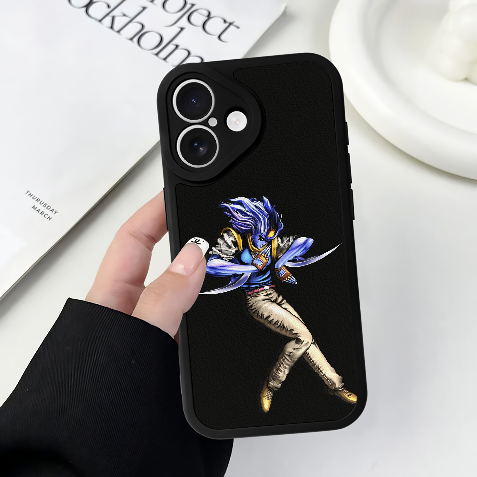 （画像用） ジョジョの奇妙な冒険 JoJo's Bizarre Adventure 【iPhone 16シリーズ対応】シリコンスマホケース（レザー調） 材質：シリコン